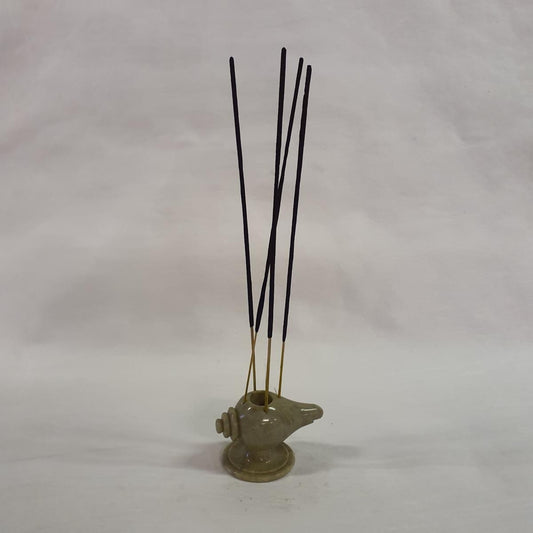 Räucherstäbchenhalter Speckstein Indien – Handgeschnitzt 6 cm