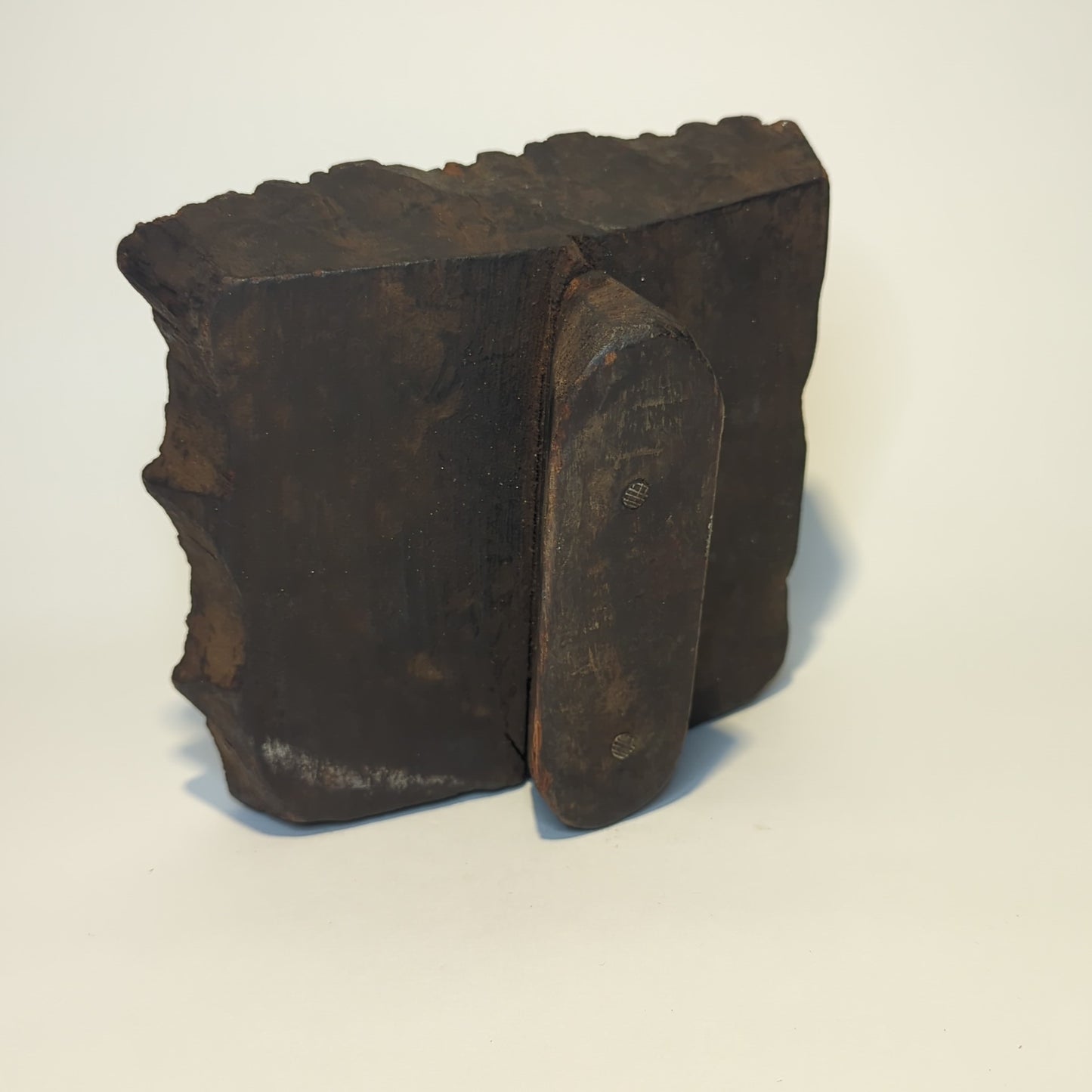 Großer Batikstempel aus Holz – Handgeschnitzt Indien – Florales Motiv