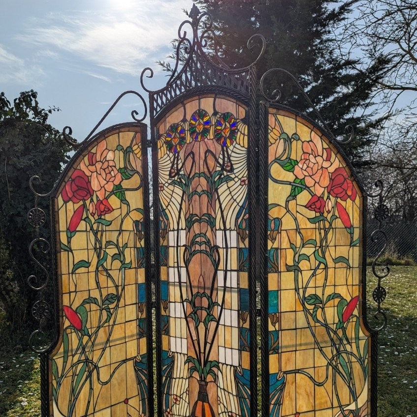 Tiffany Raumteiler Bleiverglasung
