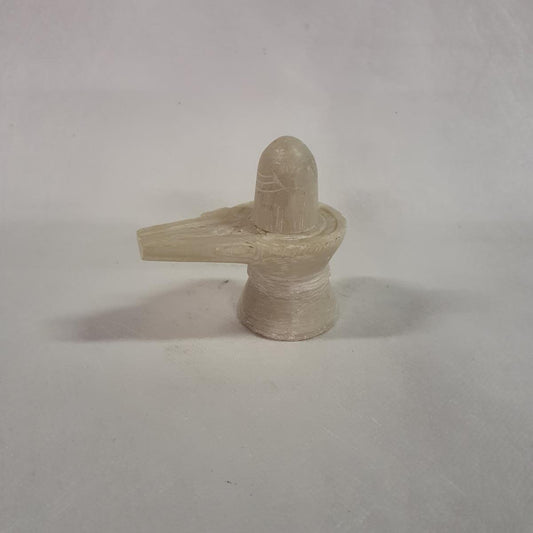 Shiva Lingam Speckstein Statue – Handgeschnitzt 8 cm