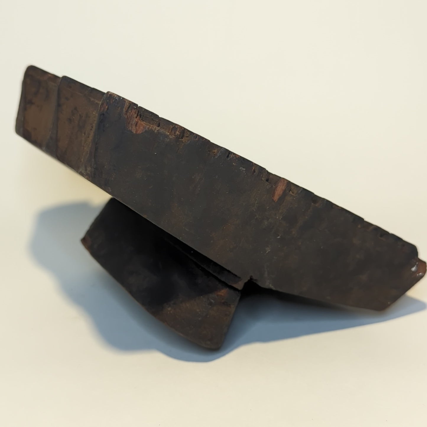 Großer Batikstempel aus Holz – Handgeschnitzt Indien – Florales Motiv